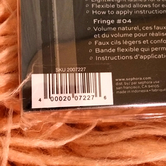 Sephora collection Fringe #04 natural volume lashes black - 5 pair bundle - Picture 4 of 4
